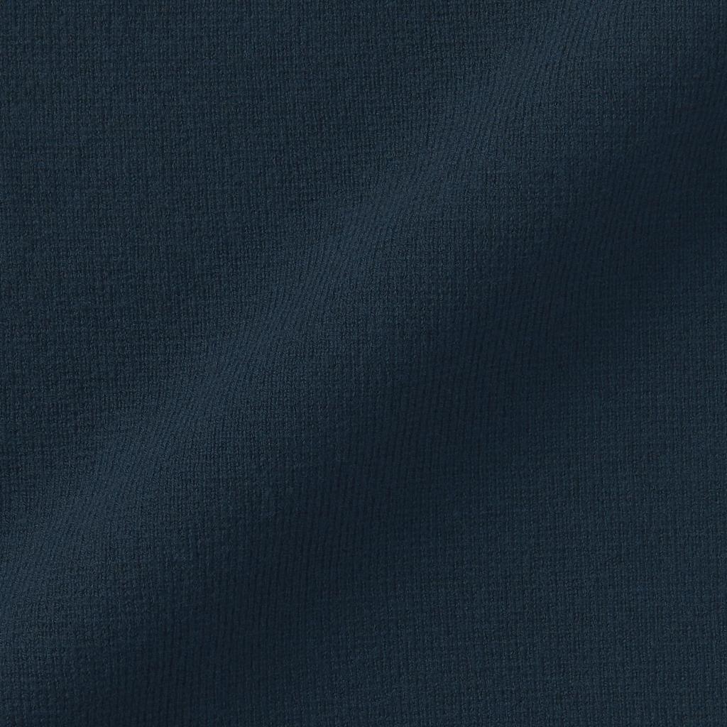 MUJI Men's Washable Milan Rib Knit Shirt Cardigan, Dark Navy, Size S (AA0RPA4A)