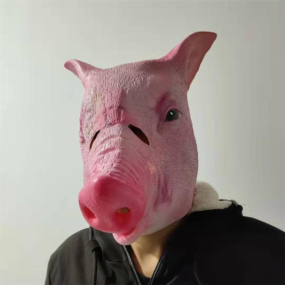 Kimetsu No Yaiba Pig Headgear Latex Mask Animal Headgear Halloween Party cosplay Funny performance props
