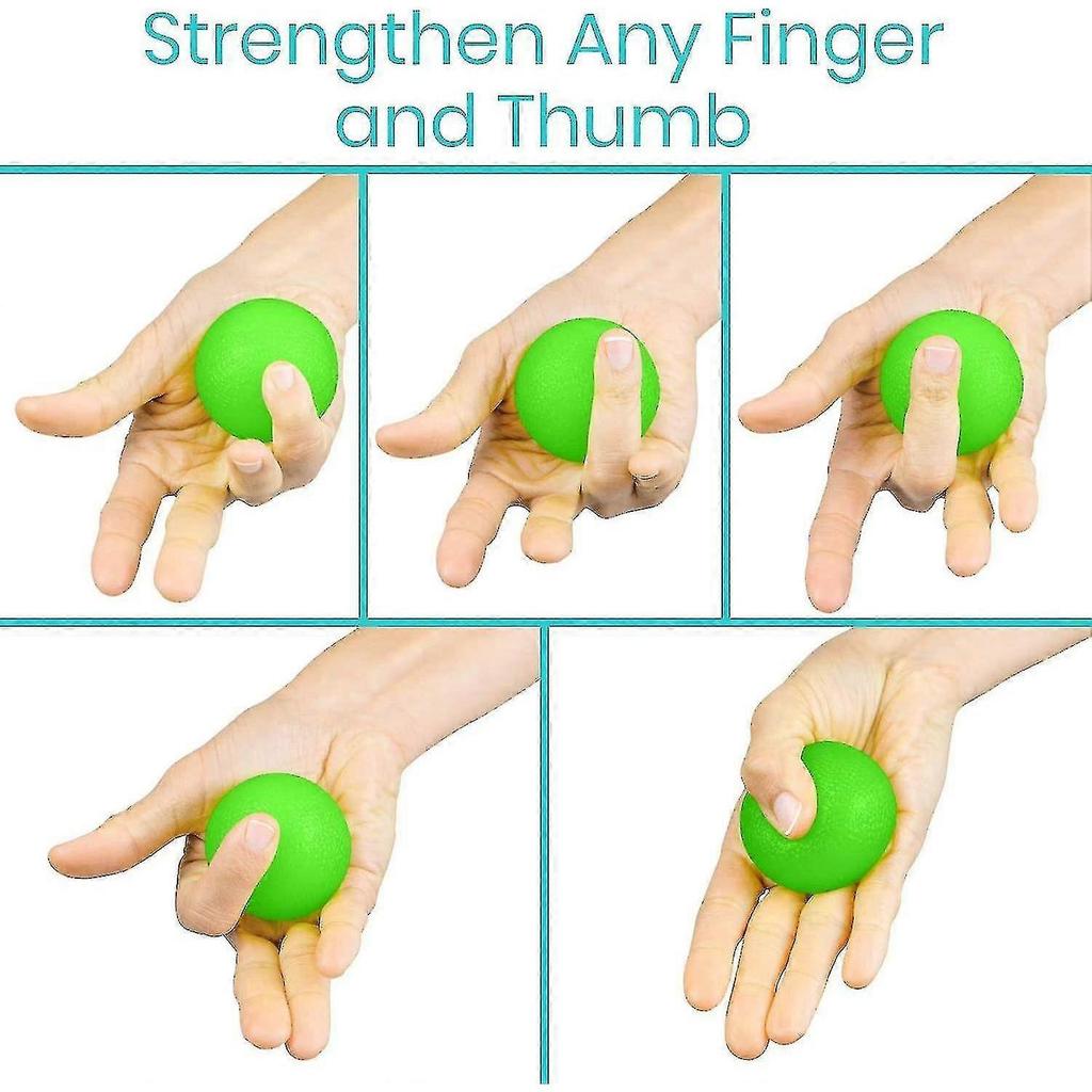 Squeeze Balls For Hand Therapy, Exercise, Arthritis - Resistance Strength Squeezing Egg Trainer