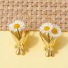 Romantic Gold Color DIY Flower Holder Earrings For Women Creative Insertable Flowers Bouquet Vase Earring Party Wedding Jewelry