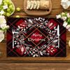 Jolly Christmas Linen Placemats - Stain-Proof, Heat-Resistant Holiday Table Decor