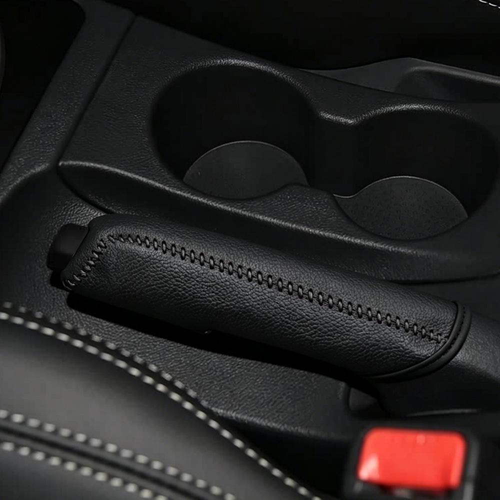 Car Hand Brake Cover for Renault Koleos 2012 2013 2014 2015 Leather Handbrake Knob Grips Protector Interior Accessories