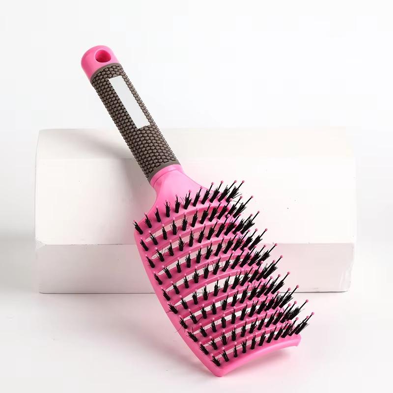 Factory  Curved Vent Brush Curly Bristle Nylon Brush Wet and Dry Detangling Massage Hair Comb