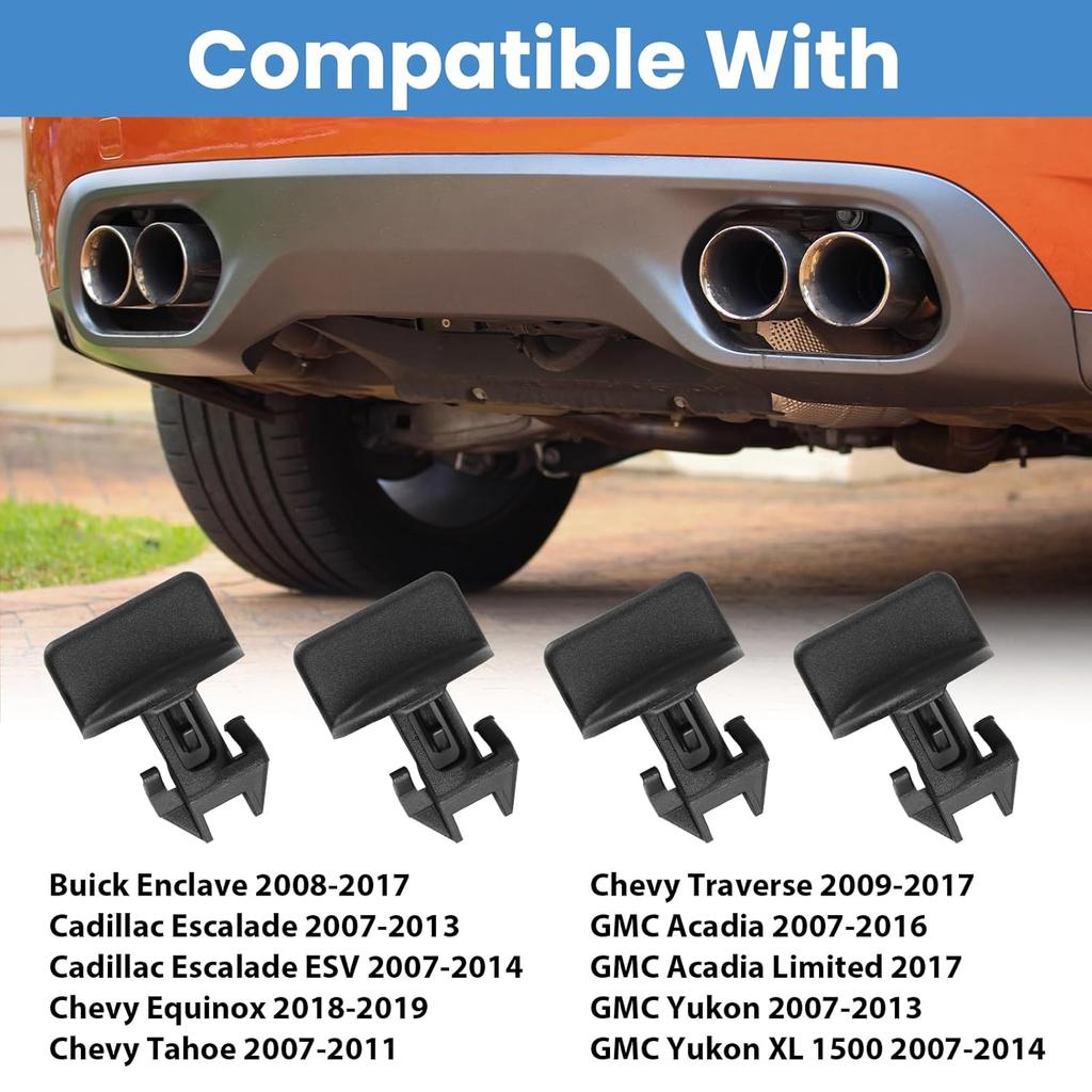 4 Pcs Rear Bumper Trailer Tow Hitch Trim Cover Retainer Clips, Durable Black ABS Plastic, Easy Tallation, Compatible with 68249278AA, SUV Bumper