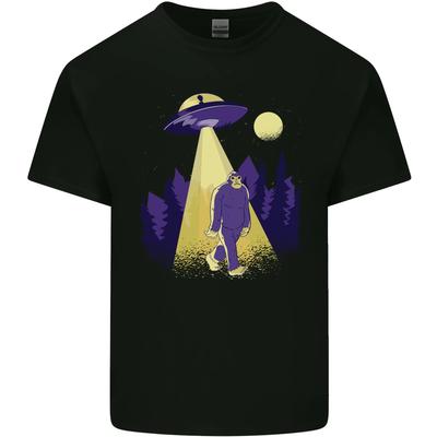 Bigfoot Abduction Funny Alien UFO Kids T-Shirt Childrens