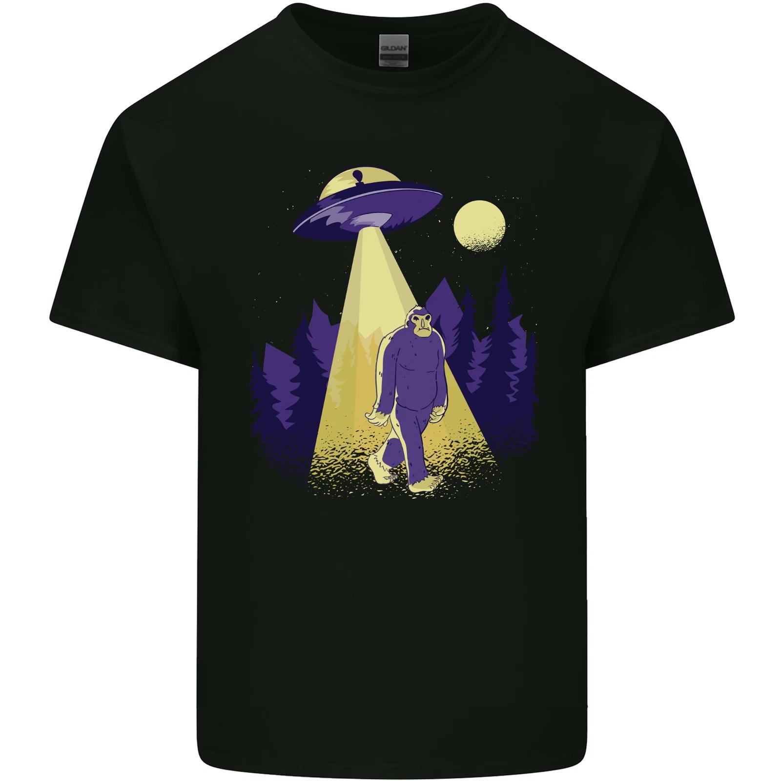 Bigfoot Abduction Funny Alien UFO Kids T-Shirt Childrens 4XL