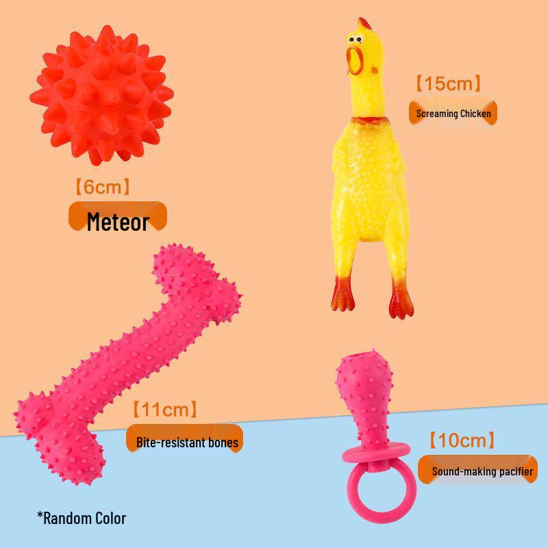 Bite-Resistant Plush Squeaky Chicken Toy for Teething Puppies and Small Dogs