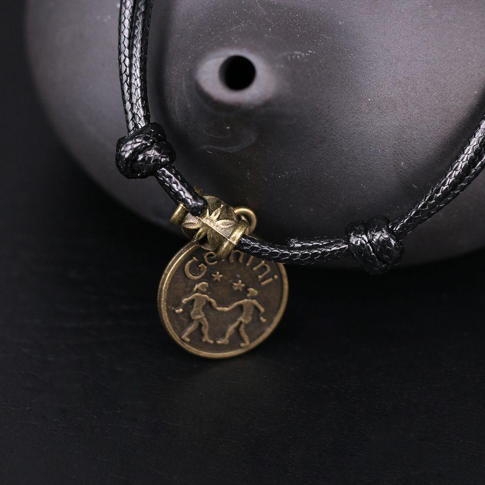 South Japan Sandal Bracelet Fashion Black Rope Anklet Foot Jewelry 12 Constellations Foot Chain