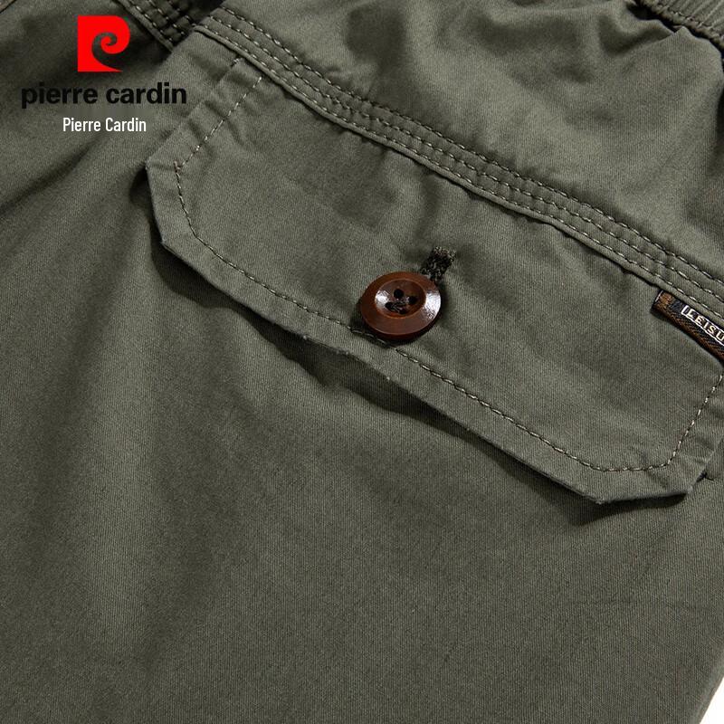 Pierre Cardin Men's 100% Cotton Elastic Waist Casual Shorts