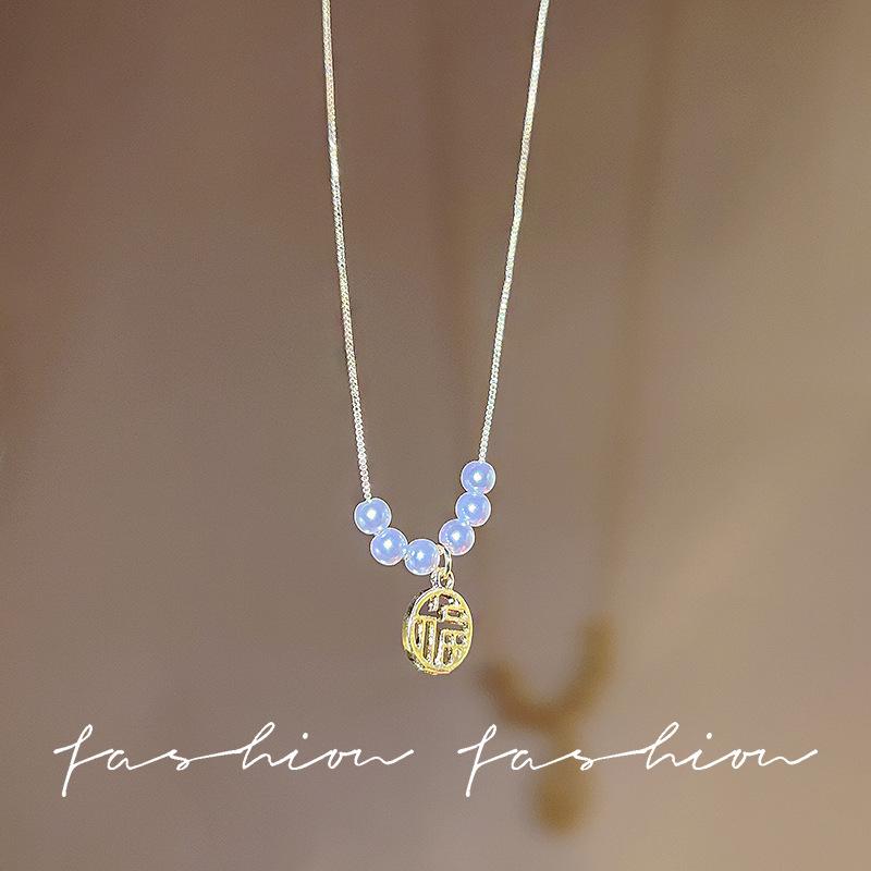 Butterfly zircon titanium steel necklace versatile niche light luxury collarbone chain with jewelry wholesale