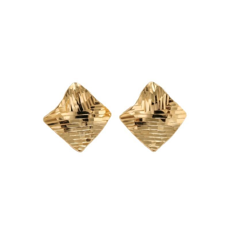 European and American Ins Style Geometric Rhombus Pattern Earrings, Cold and High-end Fashion Earrings, Exquisite and Versatile Niche Earrings