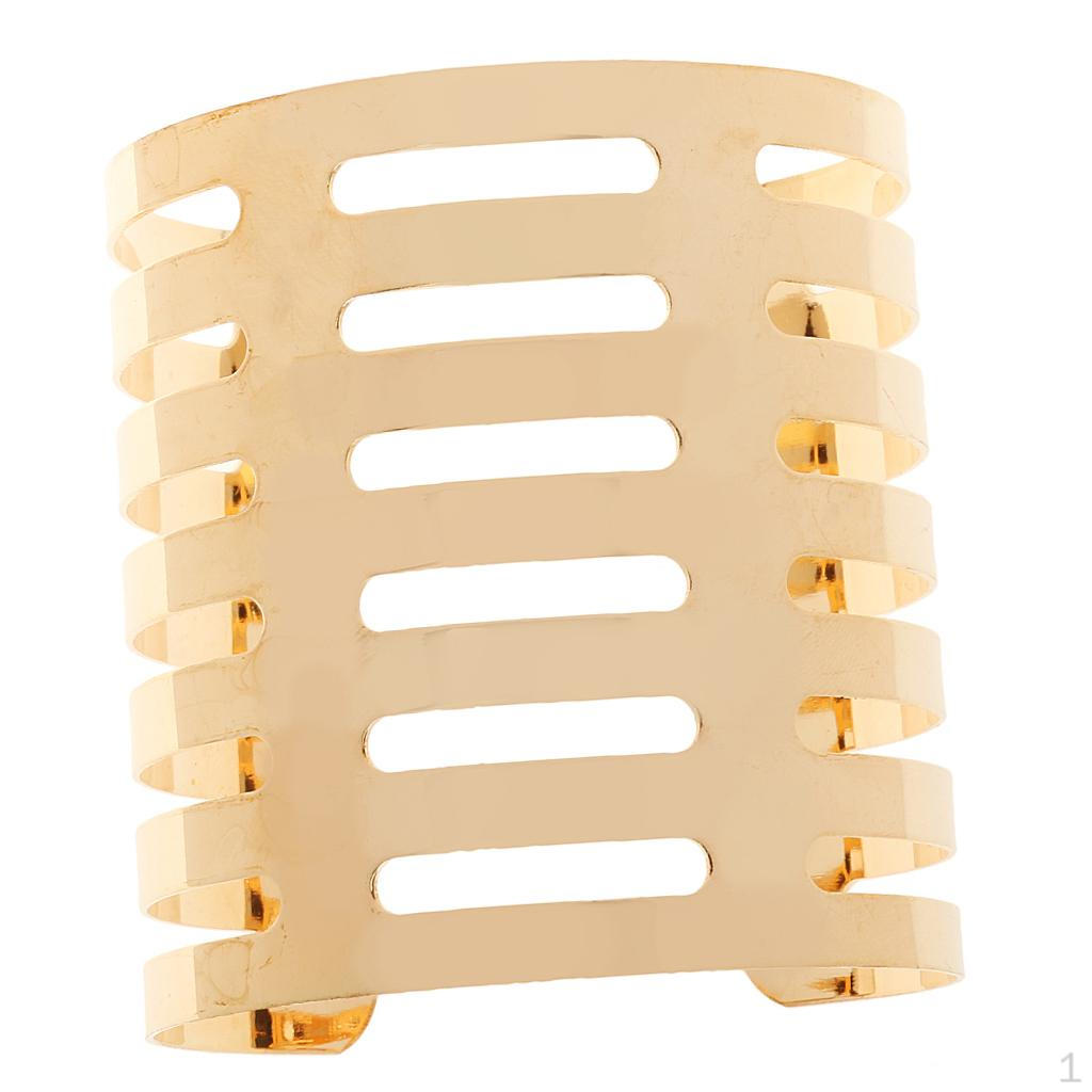 

Женская мода в форме полого открытого широкого браслета-манжеты золотого цвета