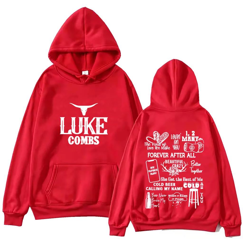 Luke Combs Tour Hoodie Tops Long Sleeve Regular Sweatshirt Music Fans Gift Spring Summer Casual