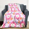 1pc Floral Animals Blanket, Lightweight Flannel Throw Blanket for Sofa, Bed, Travel, Camping, Living Room, Office, Couch, Chair, and Bed