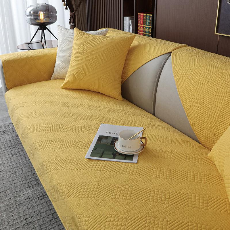 Pure Cotton Sofa Cushion, Universal In All Seasons, Washed Non-Slip Fabric, Nordic Simple Cotton Combination, All-Inclusive, Universal Armrest Towel