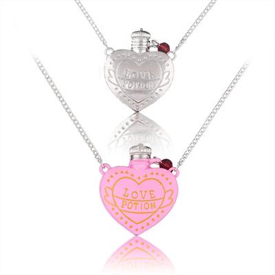 Love Potion Heart Bottle Pendant Necklace Chain for Lover's Jewelry Accessories