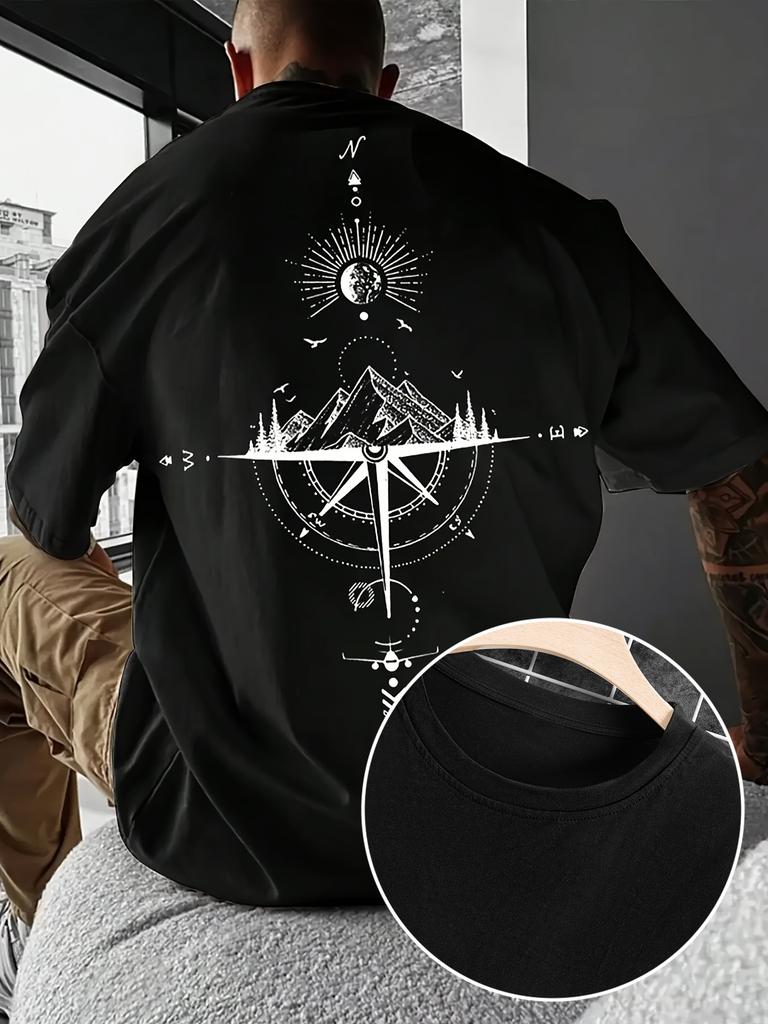 2026 Unisexs Sun Symbol Pattern Printed Shortsleeved Tshirt Summer Outdoor Shortsleeve Shirt