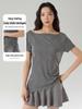 2026 Summer Lyocell Off-Shoulder Slimming Short-Sleeve Women's T-Shirt - Elegant & Versatile