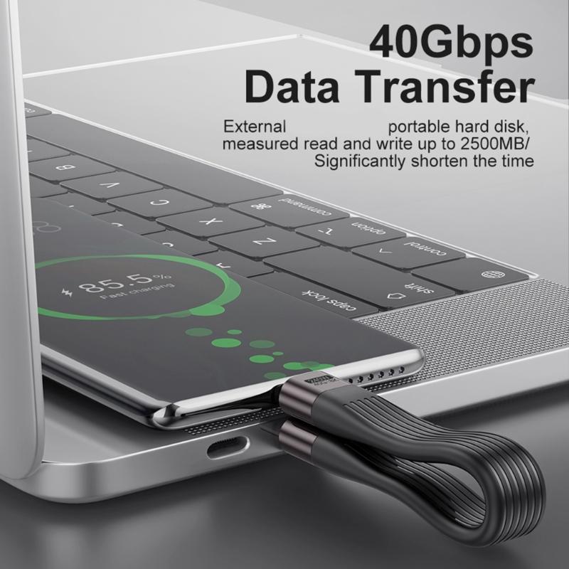 USB4 Charging Cable with PD240W Super Fast Charging and 40Gbps Speed 8K Video Transmission