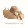 Large Lightweight Polyester Women's Wide-Brimmed Straw-Style Hat | Foldable, Adjustable Drawstring, Breathable, All-Season for Outdoor Activities