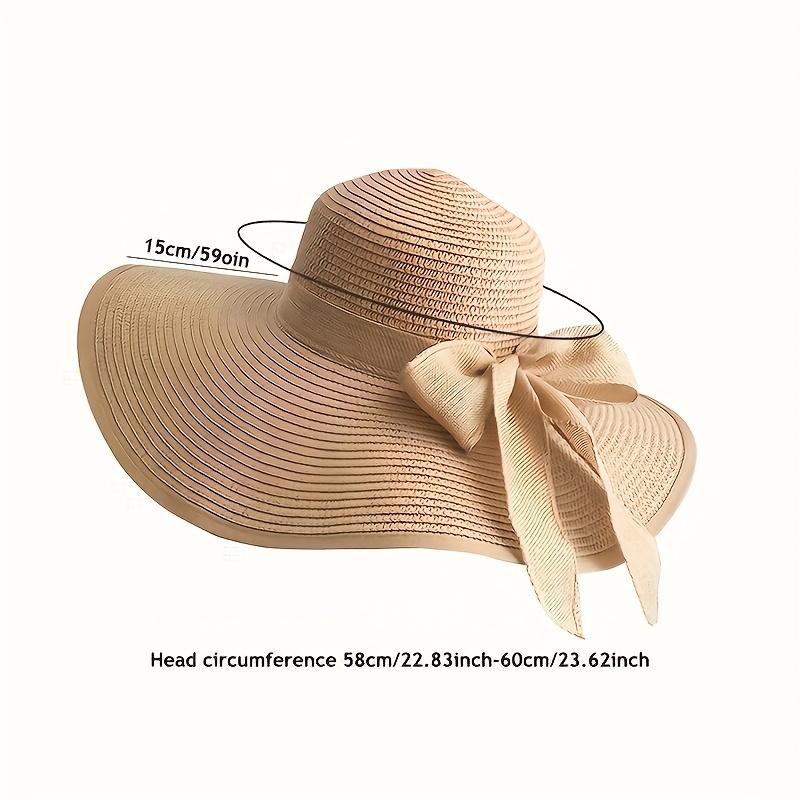 Large Lightweight Polyester Women's Wide-Brimmed Straw-Style Hat | Foldable, Adjustable Drawstring, Breathable, All-Season for Outdoor Activities