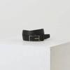 Daks Black Check Pattern Silver Point Matte Buckle Cowhide Automatic Belt