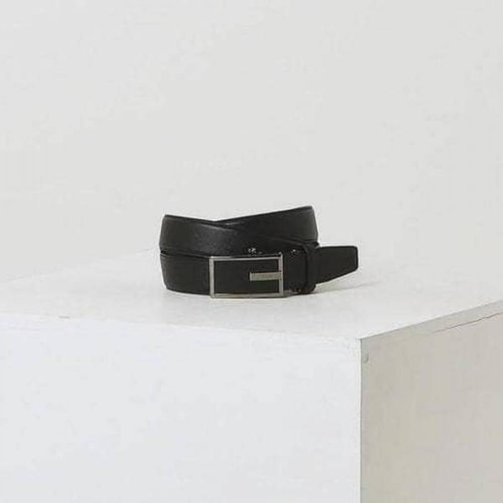 Daks Black Check Pattern Silver Point Matte Buckle Cowhide Automatic Belt Single option
