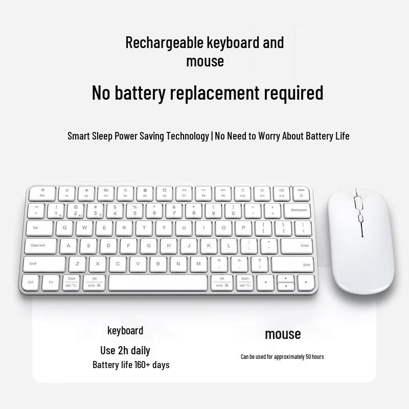 Bkayp Wireless Keyboard Mouse Set for Apple