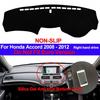 Inner Car Dash Mat Dashboard Cover For Honda Accord 2008 2009 2010 2011 2012