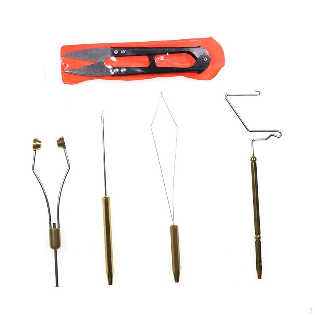 Fly Tying Tools Bobbin Holder Premium Fishing Hook Portable Metal Scissors
