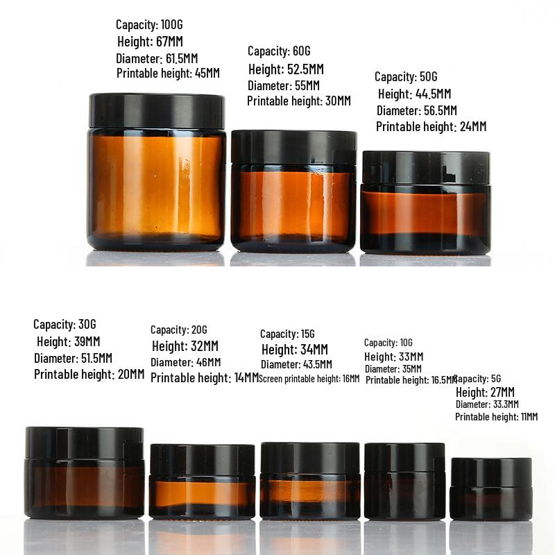 10g Lichtgeschützte Glasbehälter für Cremes & Lotionen – Ideal für Gesicht, Augen und Körper (leer)