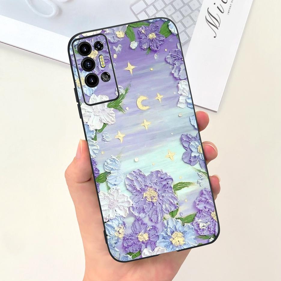 For Tecno Pova 2 Case LE7 LE7n Cute Dinosaur Cartoon Cover Soft Silicone Phone Case For Tecno Pova 2 Pova2 Back Cover 6.9'' Bags