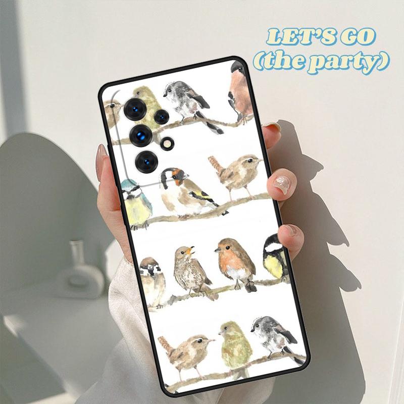 Garden Birds Phone Case For Samsung Galaxy A42 A31 A40 A51 A71 A32 A80 A91 A52 A72 A73 A20e A21S A50 A70 A11 A12 Cover