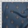 oneOone Cotton Poplin Blue Fabric Asian Block Face Dress Material Fabric Print Fabric By The Yard 42 Inch