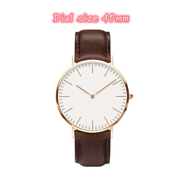2023 Men's Top Luxury Brand Watch 40mm 36mm Dial Ultra Thin Quartz Woman Derma Couple Waterproof Watches Relogio Masculino