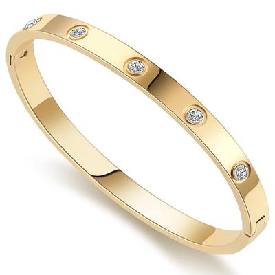 Roestvrij stalen scharnierende armband voor dames, unfade hypoallergeen
