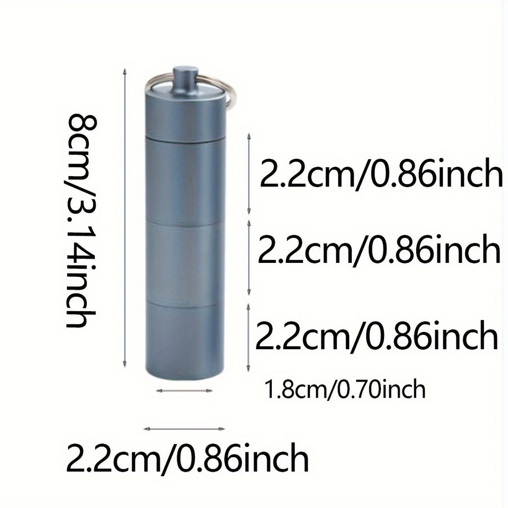 1pc-Outdoor First Aid Pill Sealed Jar Compact and Portable Emergency Medicine Box Portable Waterproof Medicine Jar