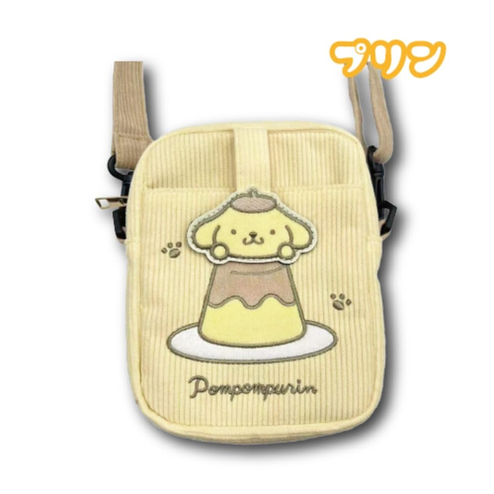 Hatayama Shoji Sanrio Corduroy Umhängetasche Charaktertasche Niedliche Mini-Umhängetasche Pompompurin H18 x B14 x T5cm 120cm x B7cm [Körper] Ca.. / [Gürtel]