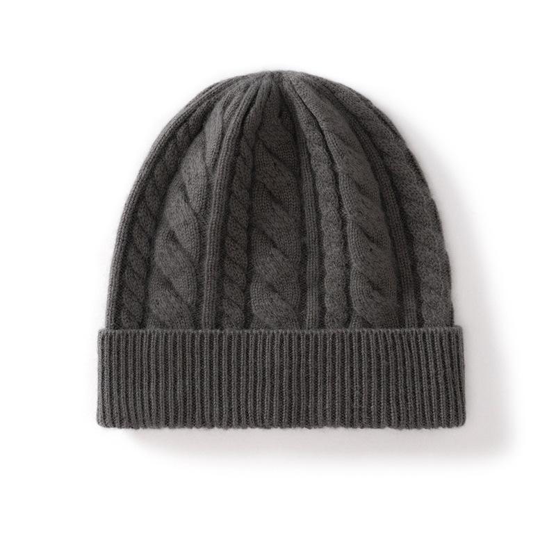 

Кашемировая осенне-зимняя новая модная унисекс косая вязка, повседневная теплая шапка с защитой ушей, непродуваемая вязаная шапка