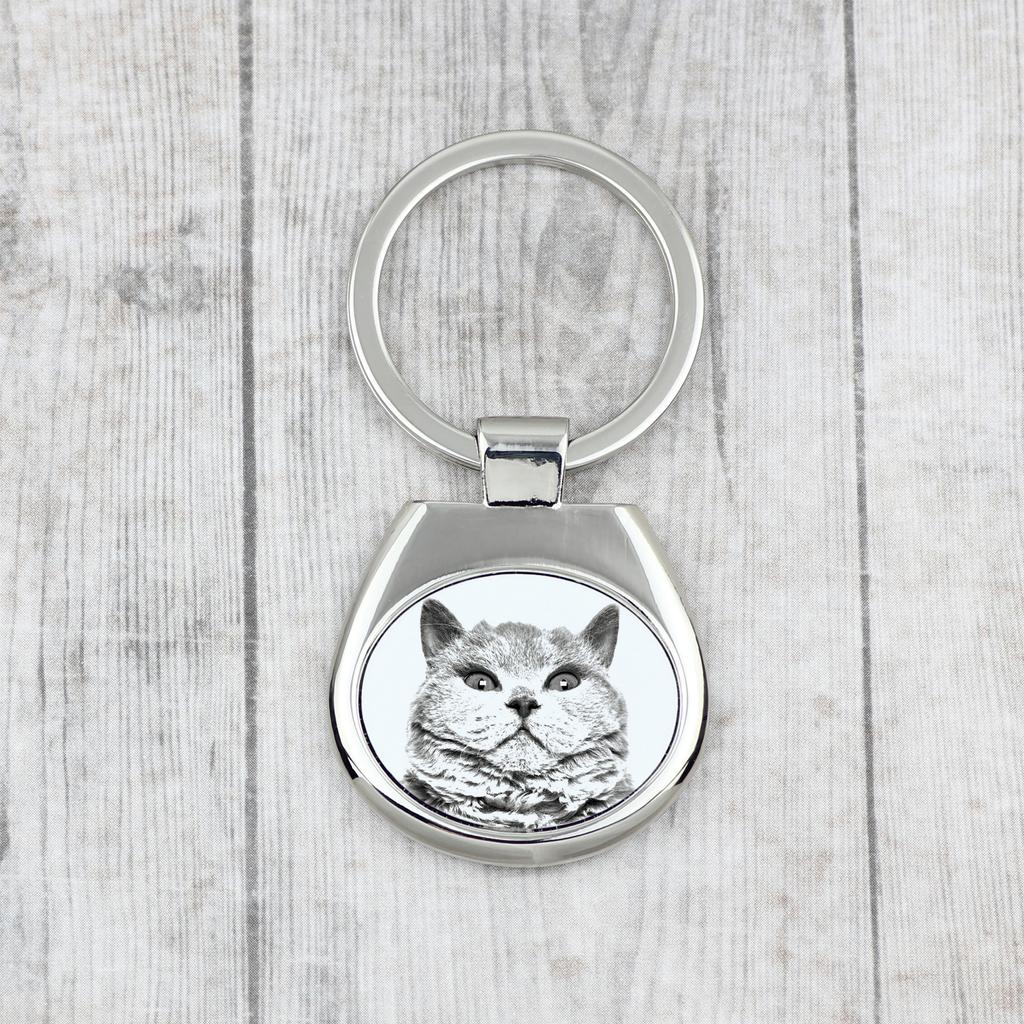 Selkirk Rex Kot Krótkowłosy - brelok z kotem, brelok z nadrukiem, personalizowana zawieszka od marki Art-Dog