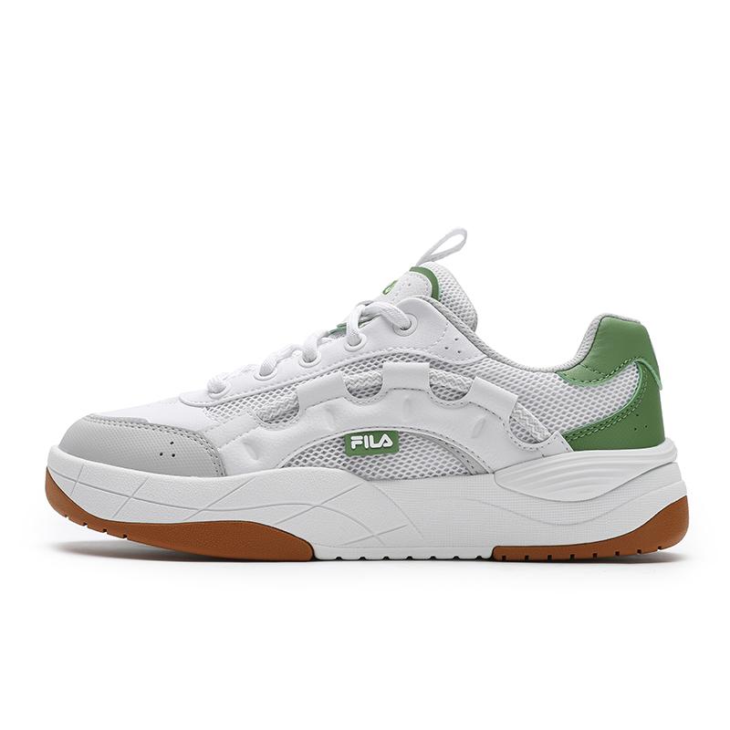 New FILA BOHO Rainbow Shoes Breathable And Wear Resistant Low Top Skateboard Shoes Women's White Green F12W532220FWF