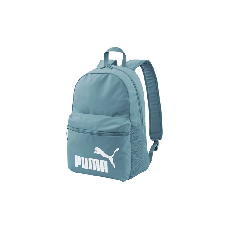 Puma Classic Large Capacity Logo Print Zipper Fabric Backpack Unisex Backpack Mineral-Blue 075487-76 Ore Blue