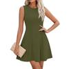 Sleeveless Casual Dress for Women V Neck Summer Dress Lightweight Flowy A Line Mini Dress Comfortable Everyday Wear