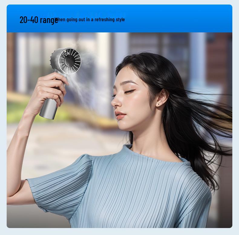 JK107 Handheld Fan: Ultra-long Battery, Powerful Cooling, 100-Speed Ice-feel Breeze