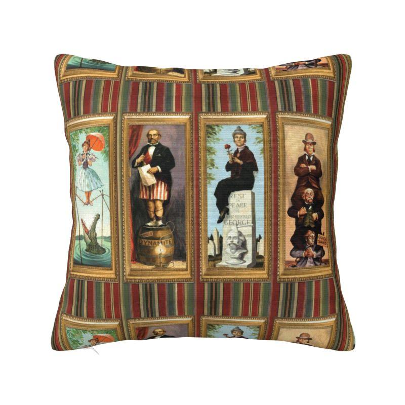 Fashion Halloween Haunted Mansion Haunted House Madame Cushion Cover Polyester Throw Pillow for Car Square Pillowcase Decoration 30x30cm 12x12in