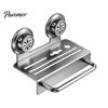 Kitchen Countertop Organizer Chopstick/Cutter Storage Rack, Wall Mounted Suction Cup Installation, Heavy Duty Carbon Steel No Drill Utensils