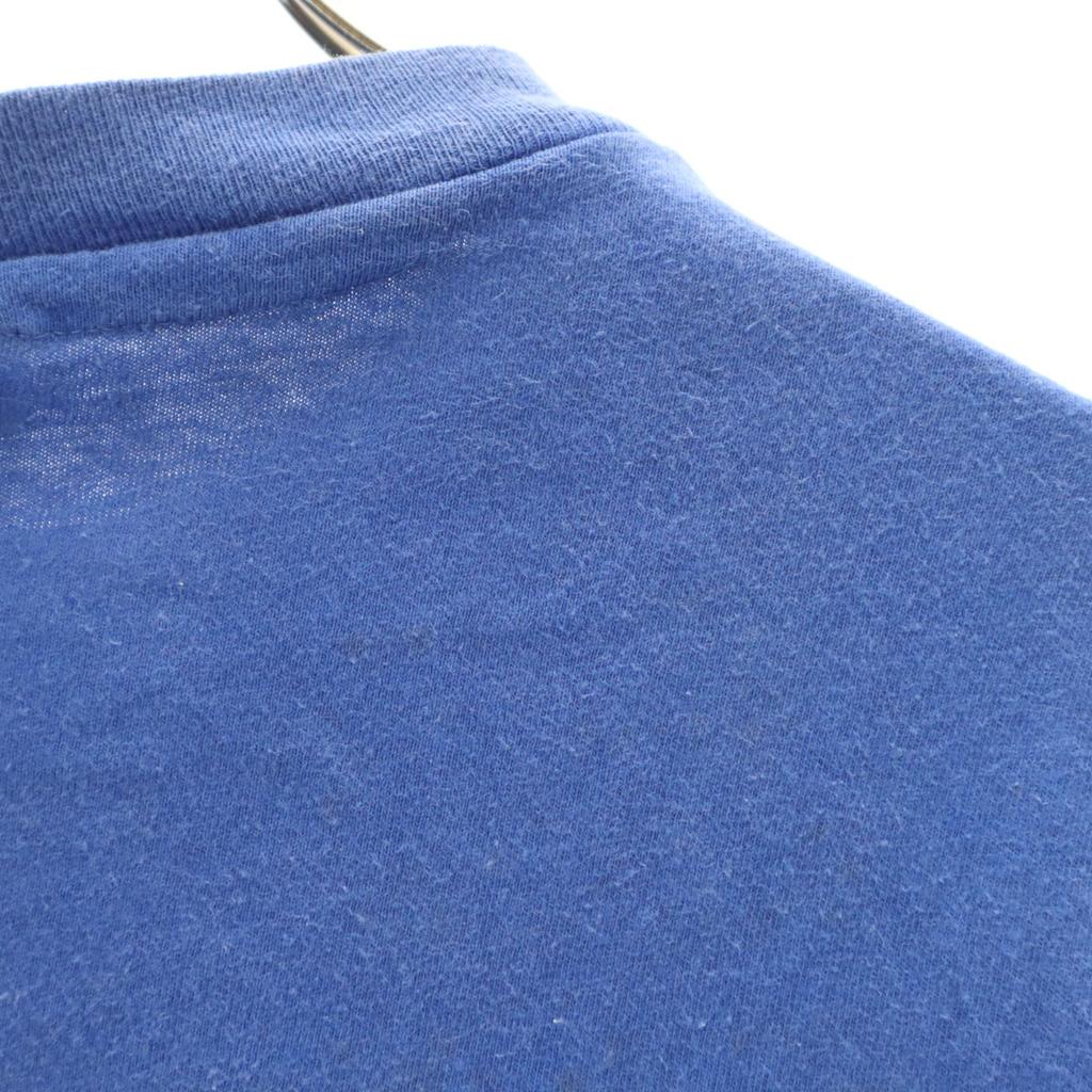 Hanes 80s 90s Made in USA Old Short sleeve T-shirt L Blue BEEFY-T Men's Used