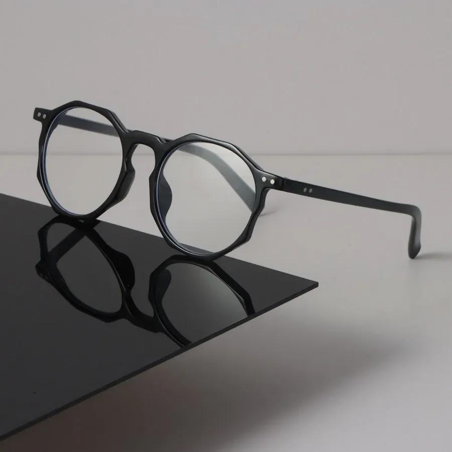 Luxury Round Frame Eyeglass Women Men Minimalist Transparent Glasses Cool Clear Lens Frame Glasses