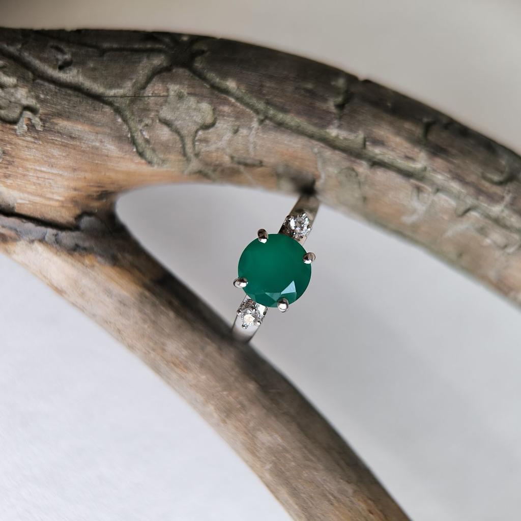 Серебряное кольцо с натуральным агатом 1.824ct, вес изделия 2,74 гр (2189787)