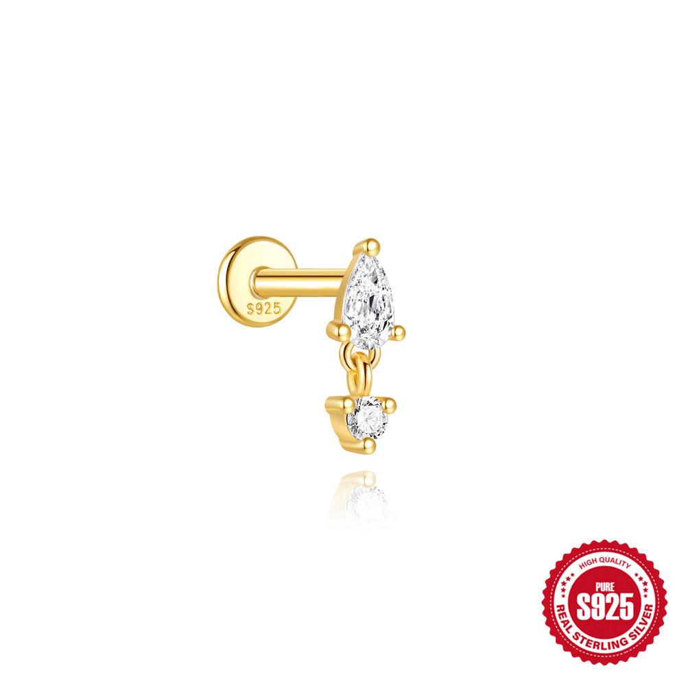 Sterling Silver Devil's Eye Star Cartilage Stud